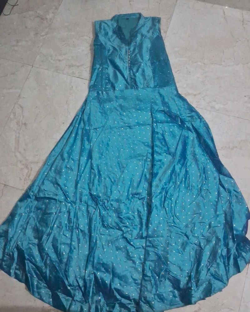 This Blue Long Anarkali Kurta