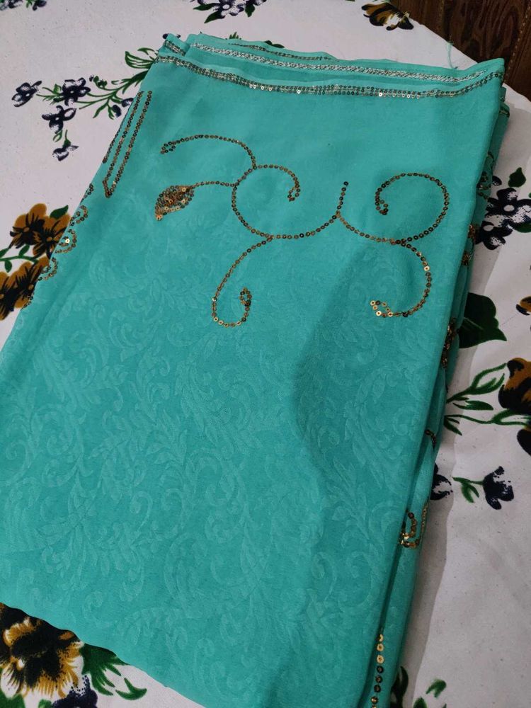 Sea Green 💚 🥻 Beautiful Saree.