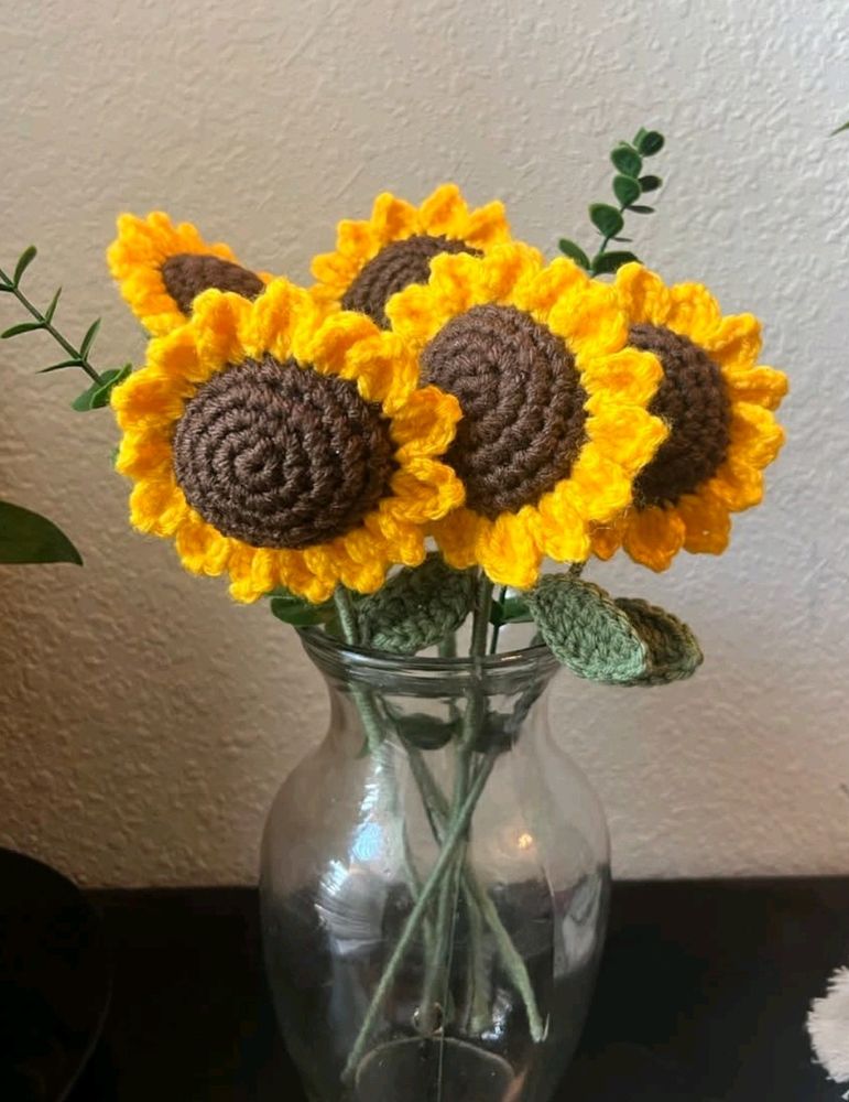 Sunflower Crochet Bouquet