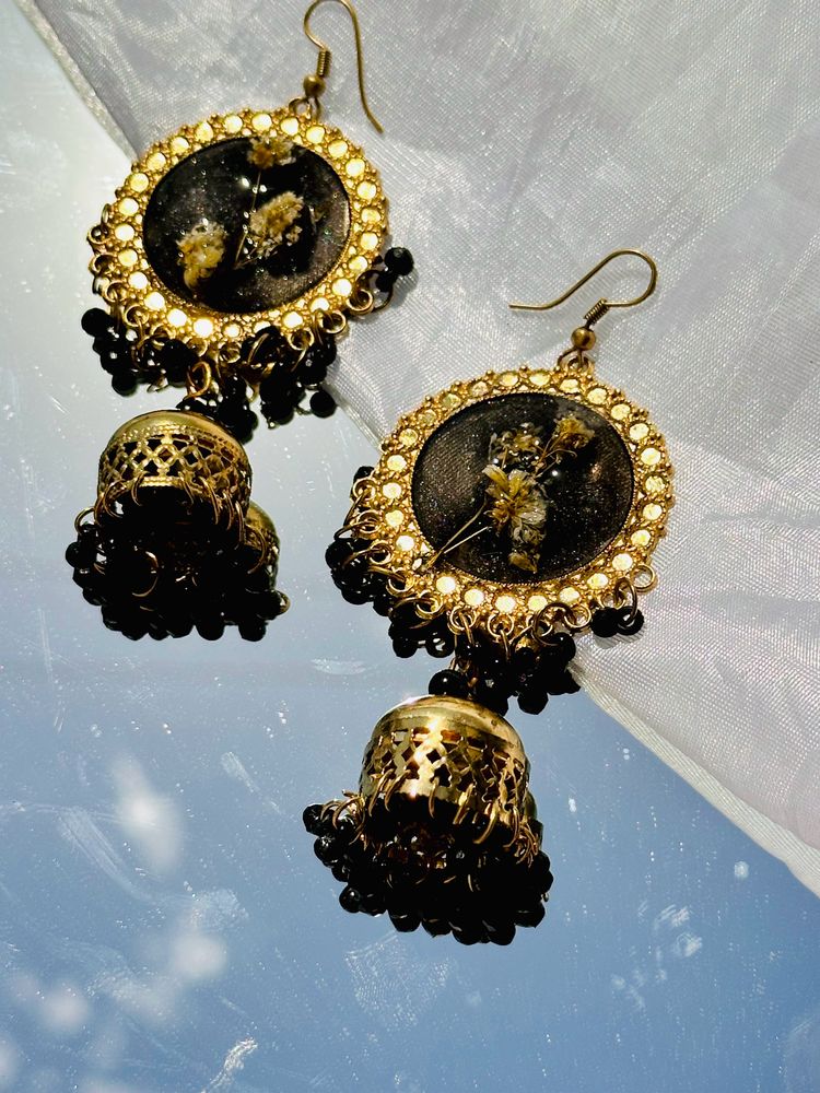 Black Resin Jhumka