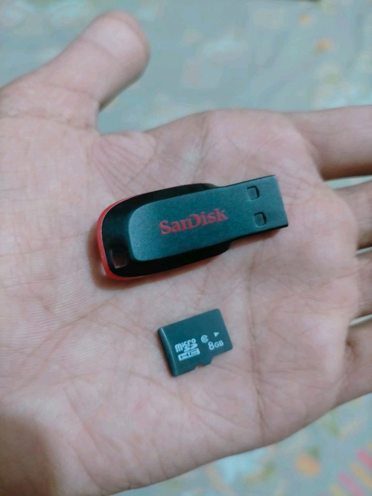 8gb Both SanDisk Memory Card New Working