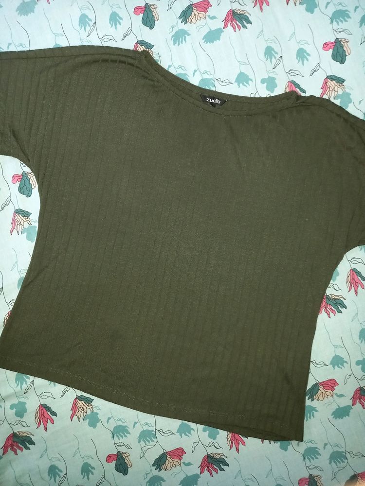 Olive Green Top Medium Size