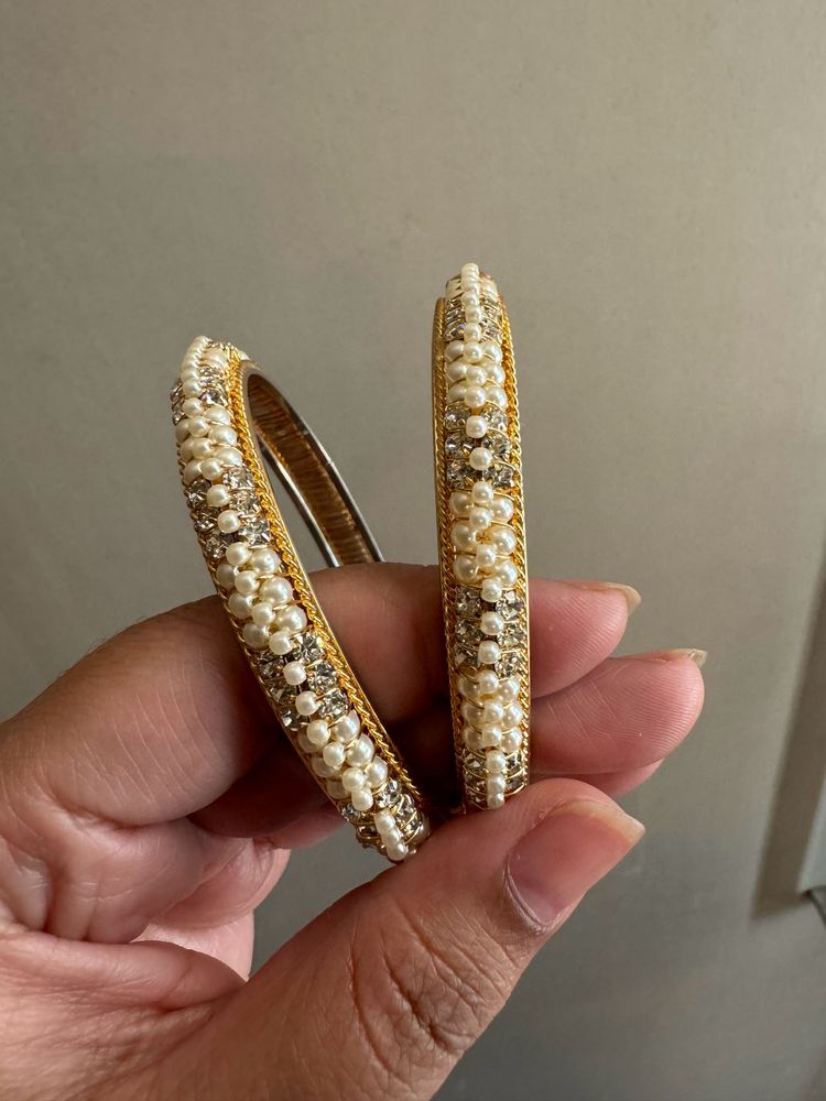 Pearl Bangles Set Of 2