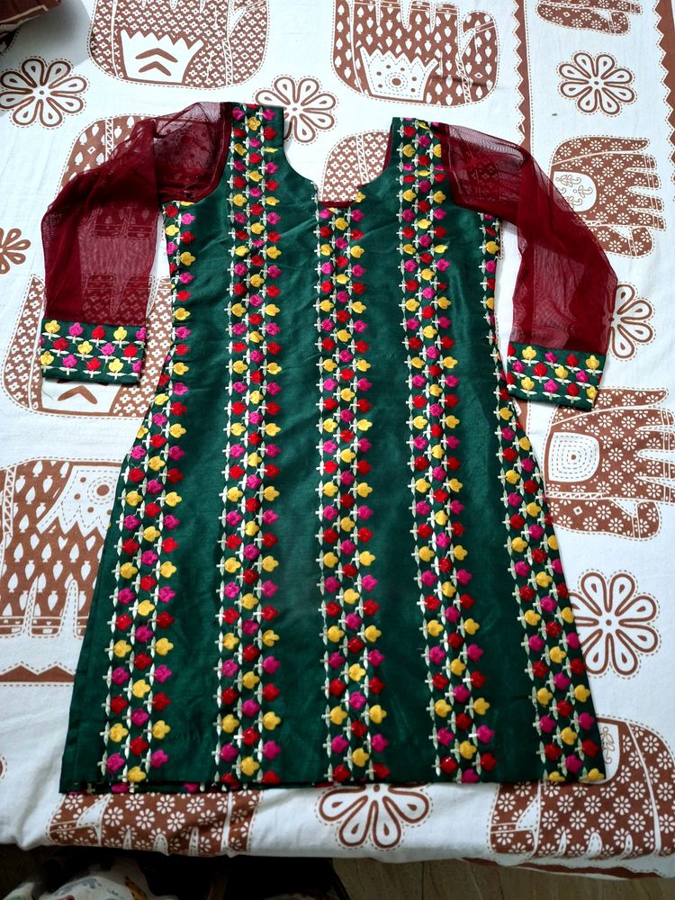 Navratri special Beautiful Green Salwar Suit