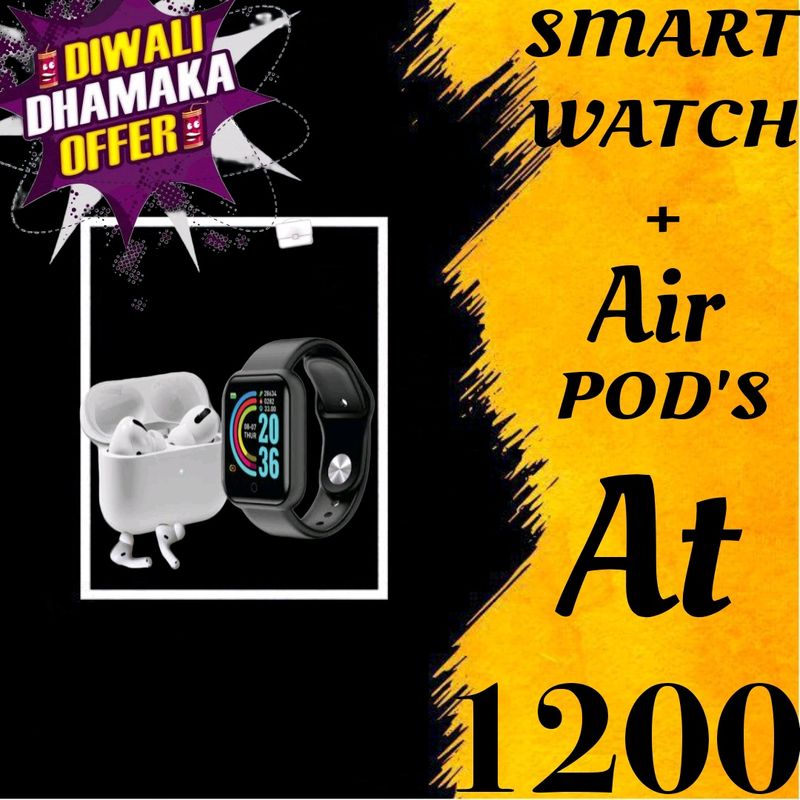 Smart Watch And Air Pod's Combo