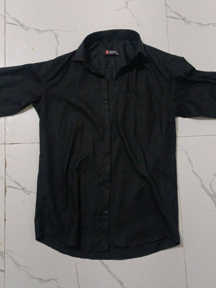 New Pure Black Full Sleeve Shirt | Never Used