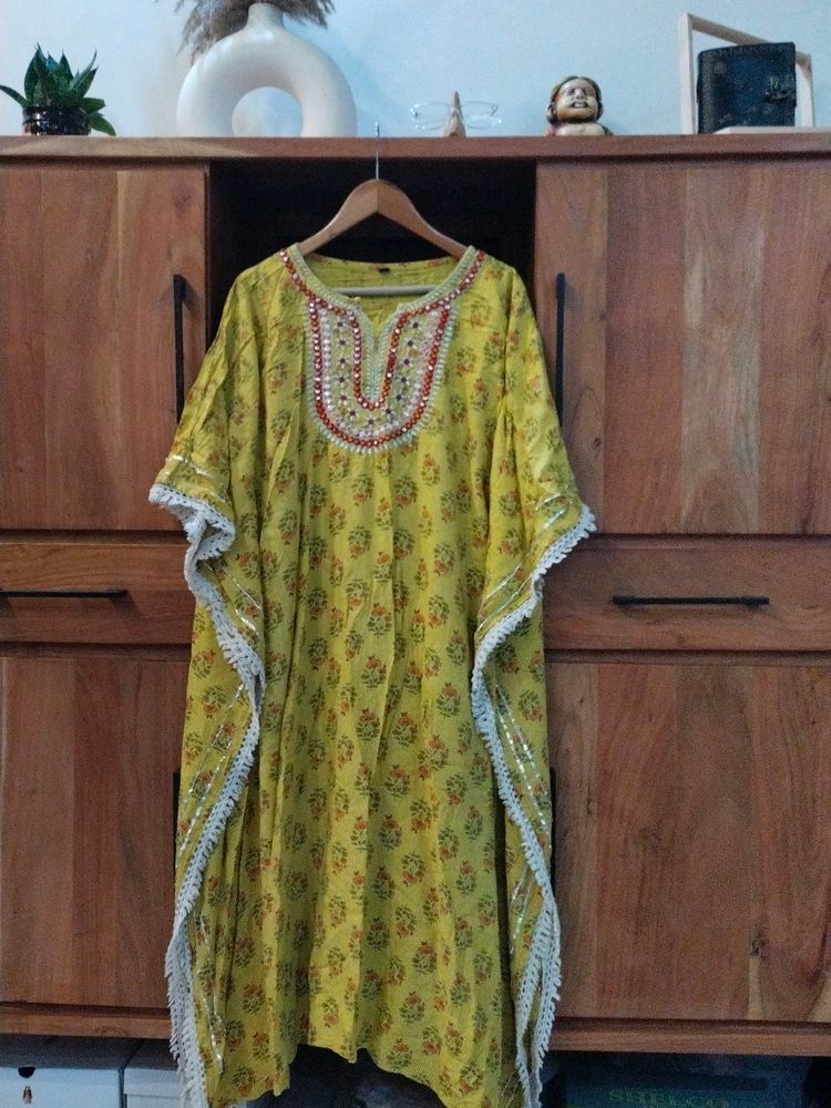 Yellow Kaftan With Slight Defects