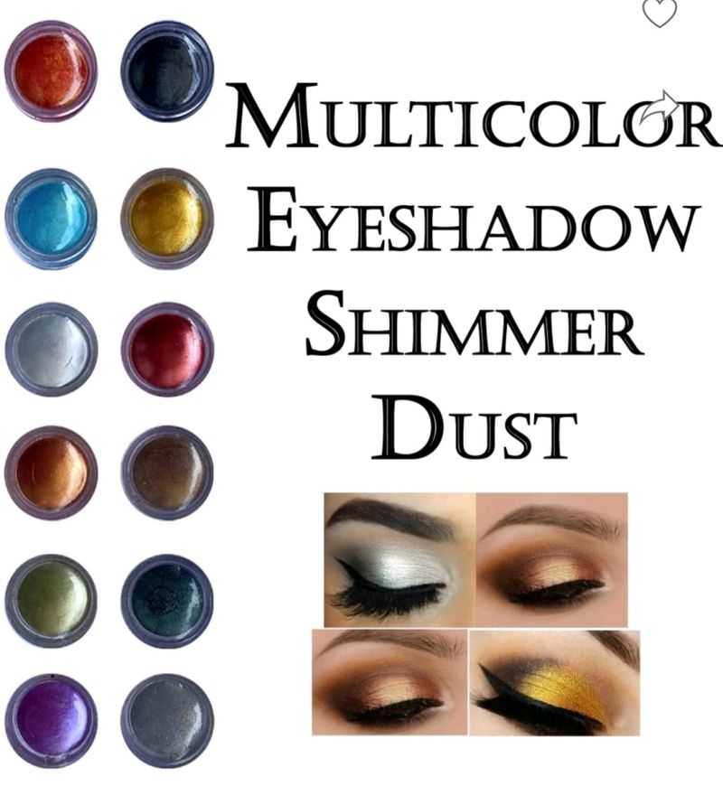 6 Shades Of Eyeshadow Shimmer Dust