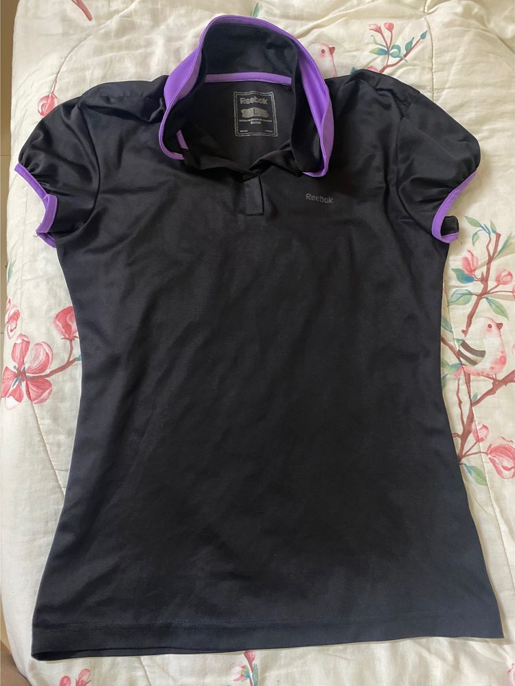 Reebok Purple Collared T Shirt