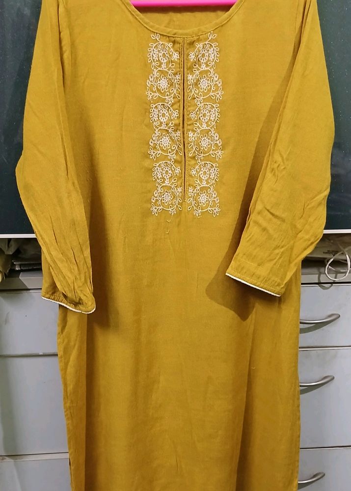 Mustard Yellow Kurti