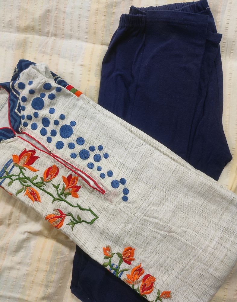 Stitched Kurta And Soft Legging