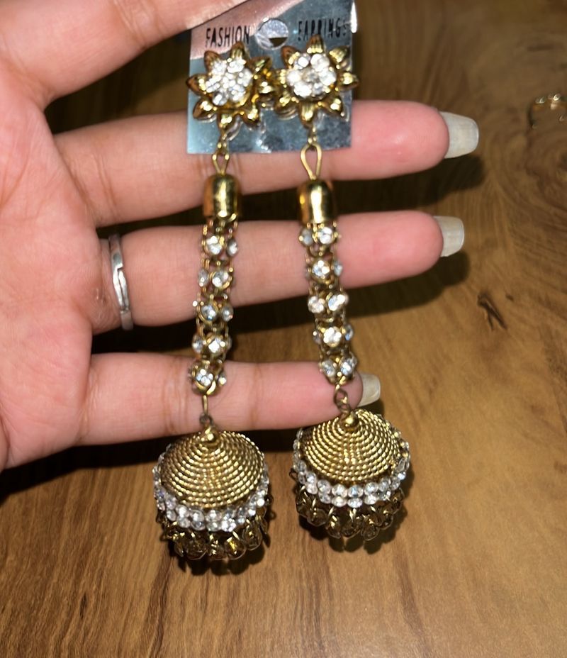 Gold Festive Earrings