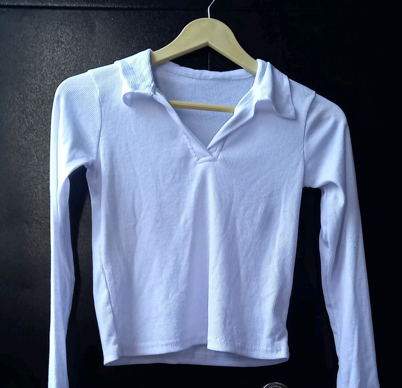 White Long Sleeve Top