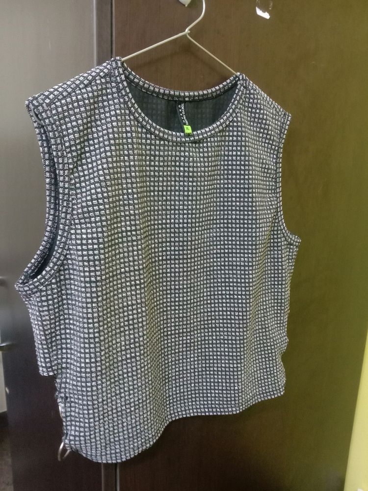 Party Crop Tops, Silver Grey Colour