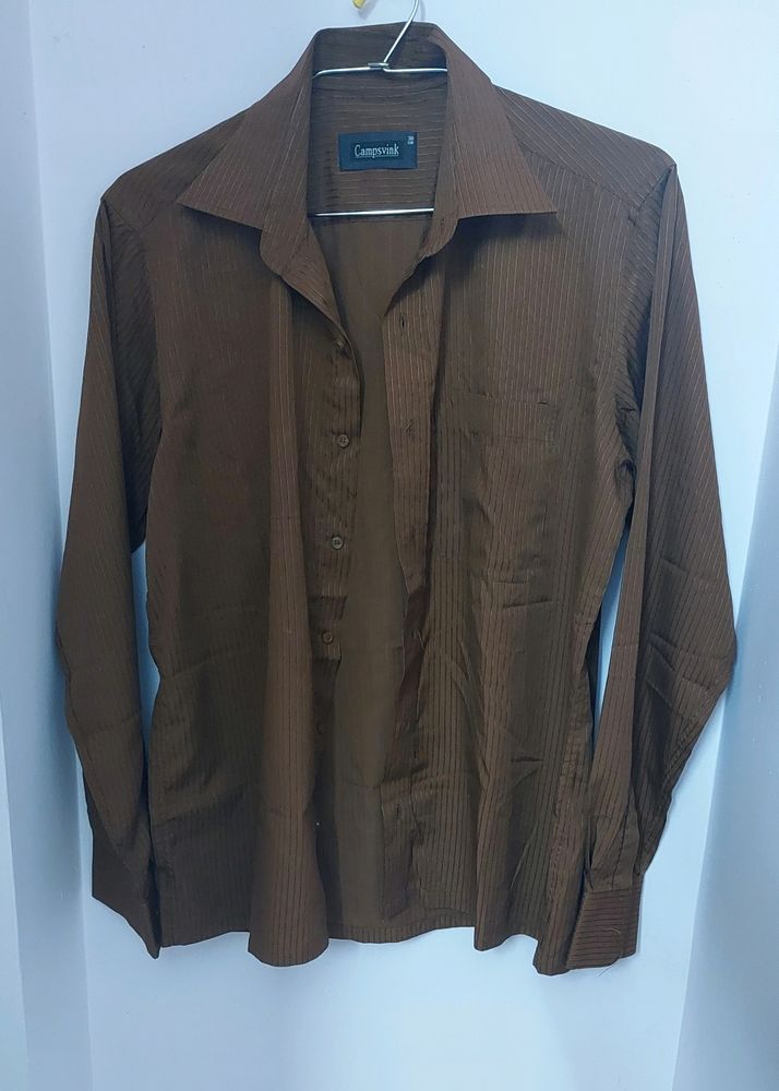 Campsvink Brown Formal Shirt