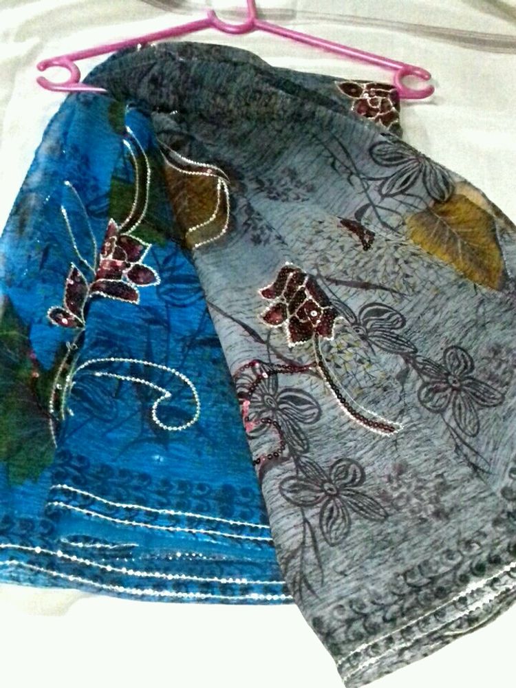 Party Wear Saree With Blouse. Only 1time used.