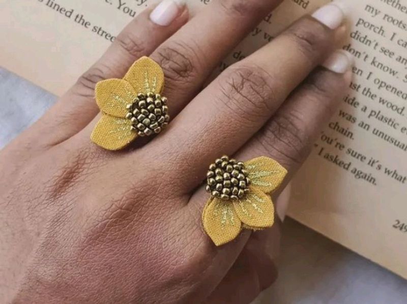 Homemade Floral Rings