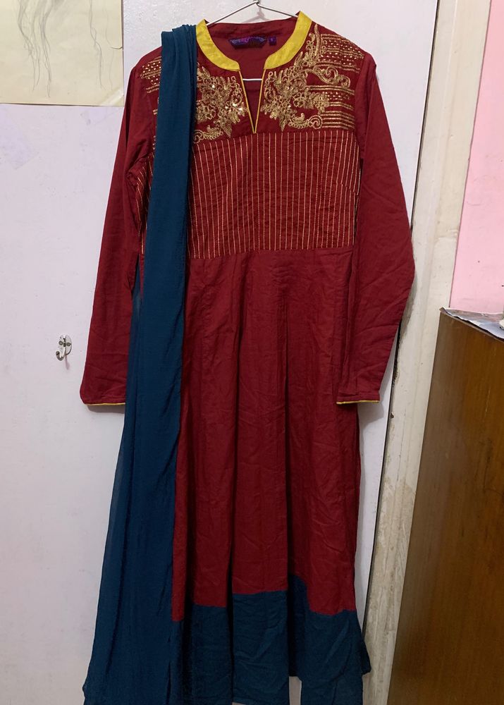 Beautiful Pure Cotton Designer Kurta And Dupatta