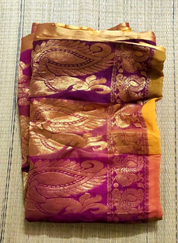 Cotton Silk Saree without Blouse