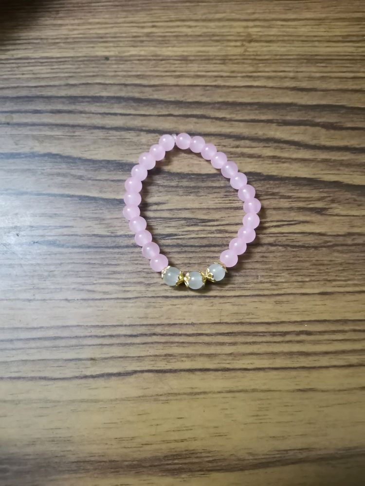 Baby Pink Jelly Beads Bracelet ❤️