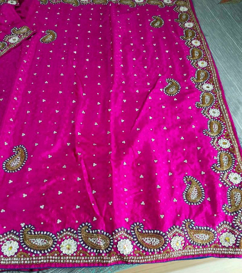 Rani Pink Sari With Blouse