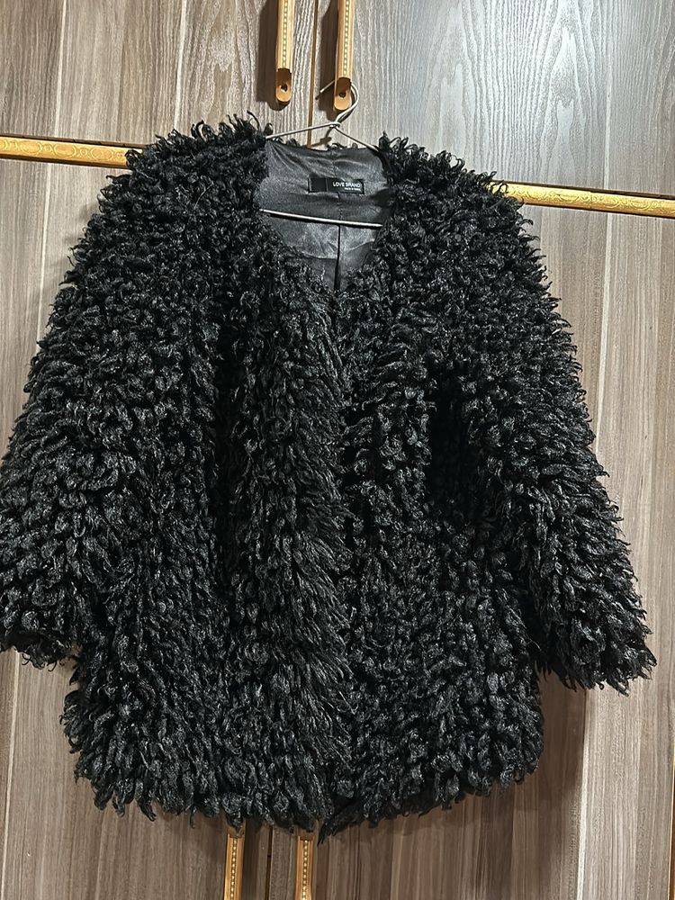 Fur Jacket Black Color