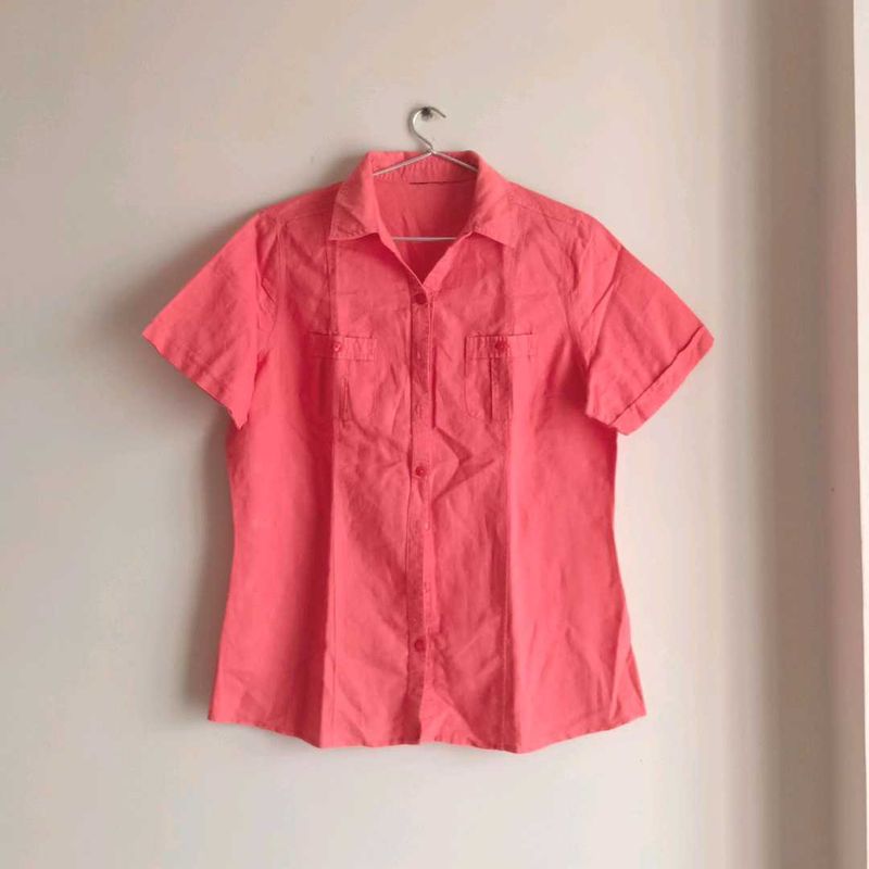 Button Down Shirt Coral