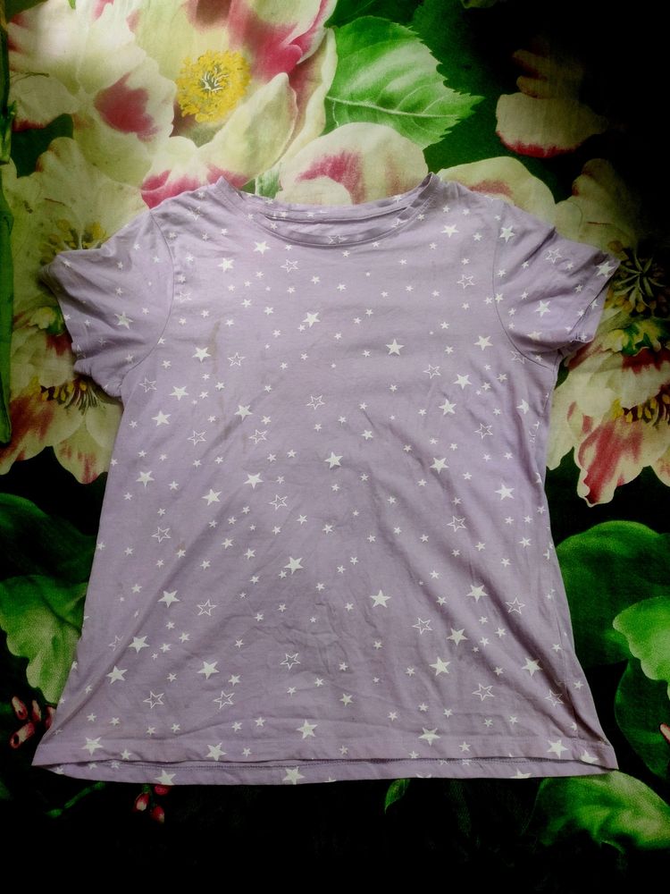 Lavender Round Neck T-shirt