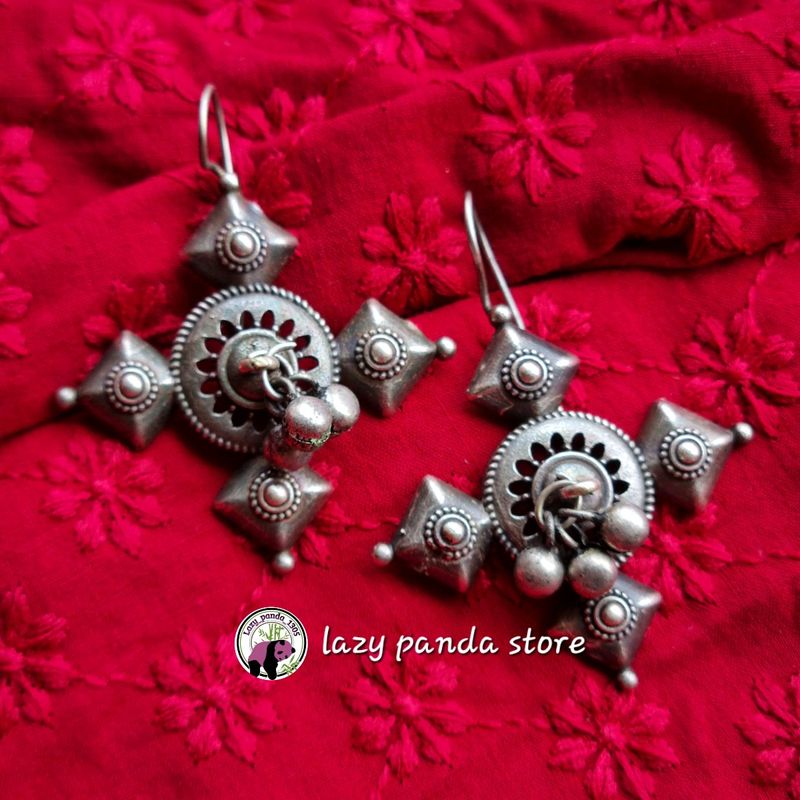 Silver Replica Plus Style Earrings