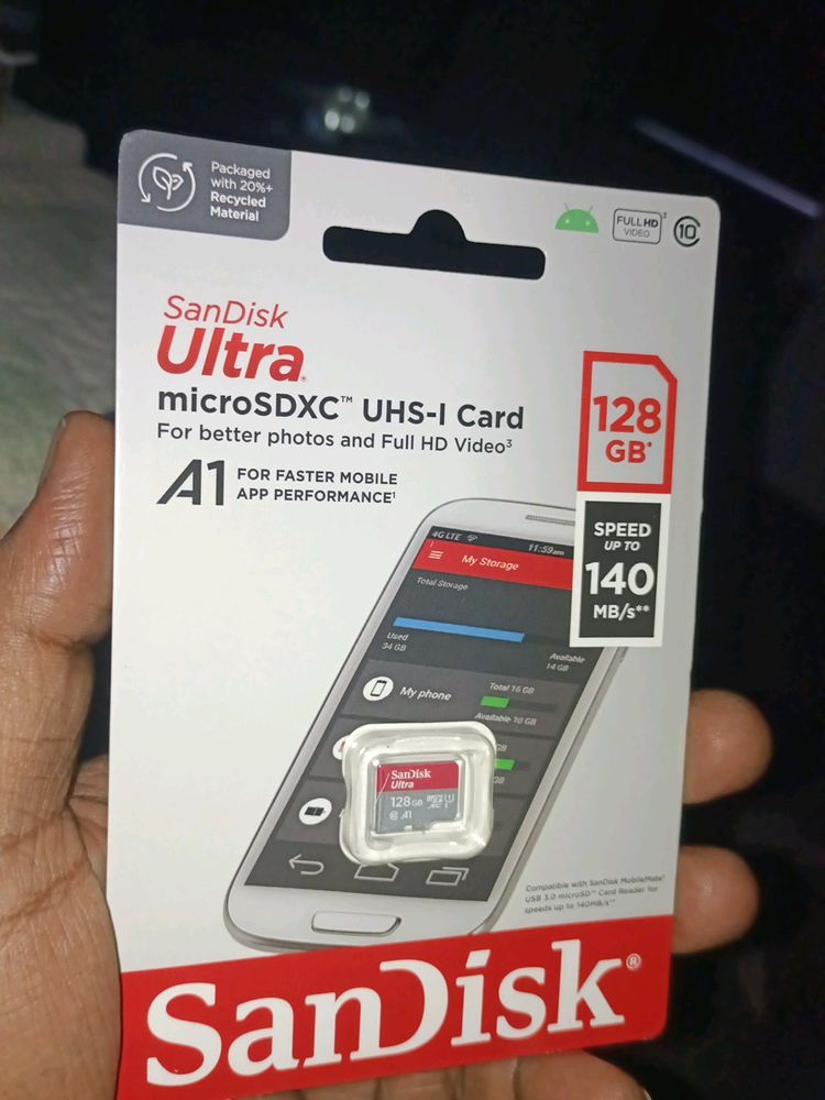 Sandisk A1 128gb Original 120mb/S Class 10