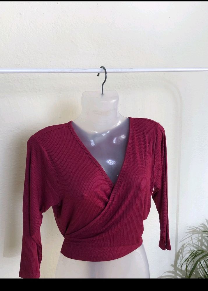 Wrap Marron Top