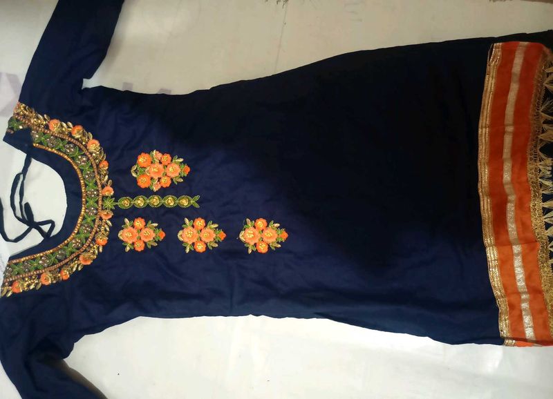 Navy Blue Kurta Set