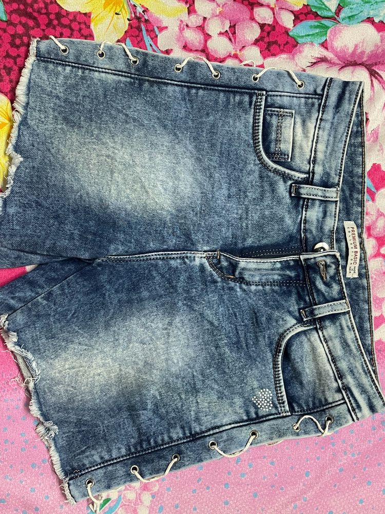 Denim blue shorts