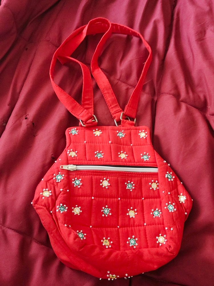 Red Traditional Sling Bag