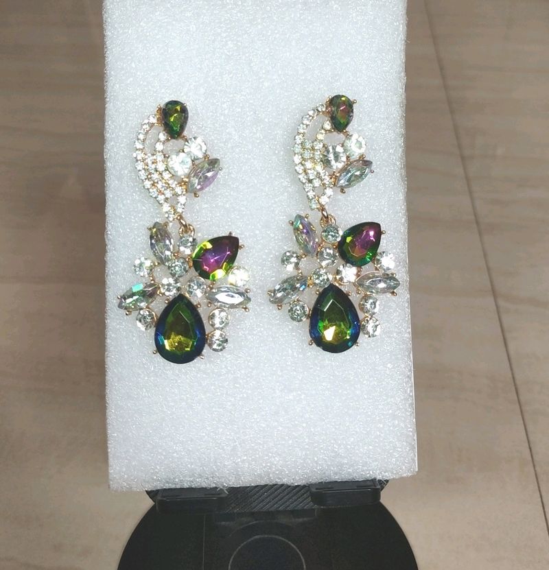 Glass Stone korean Earrings