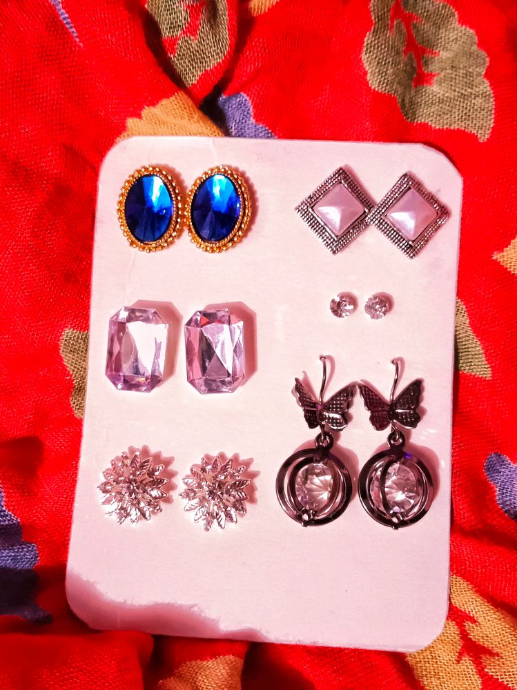 Daily College/Office Earings And Studds Combo