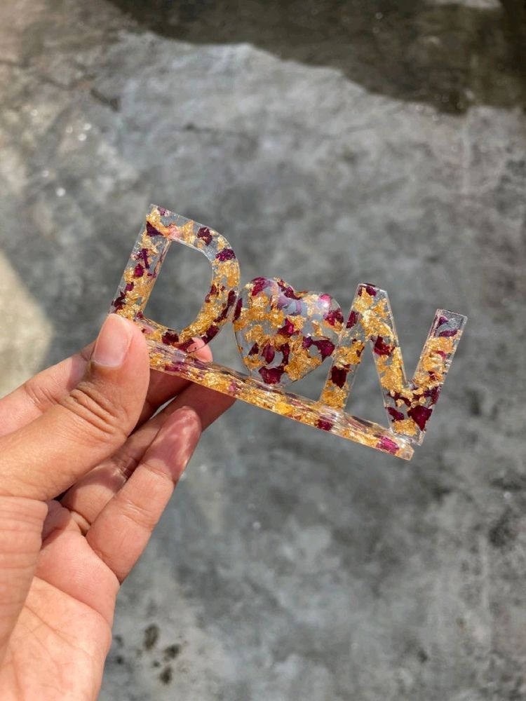 Handmade Resin Name Stand Customized