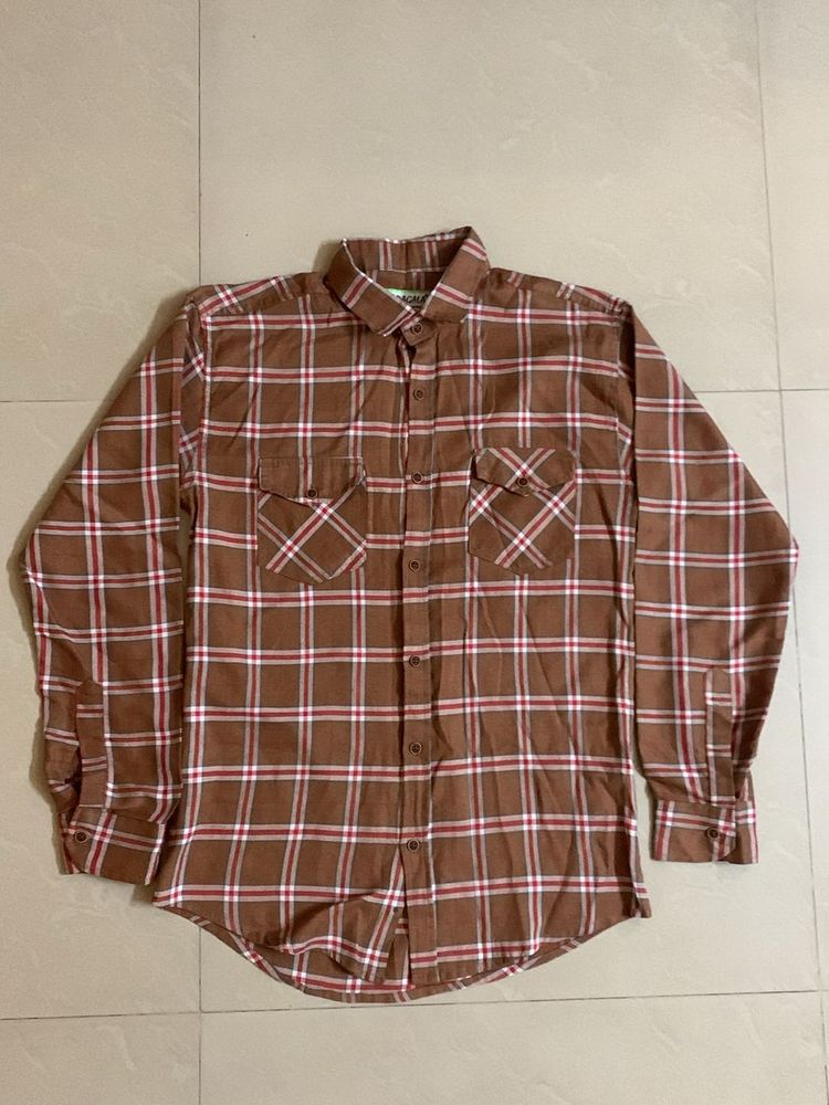 Brown Checkered Shirt