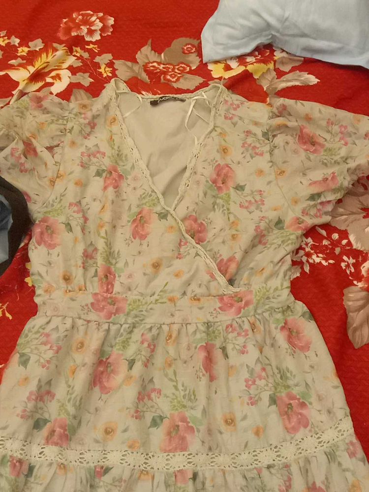 Cute Flared Floral Dress