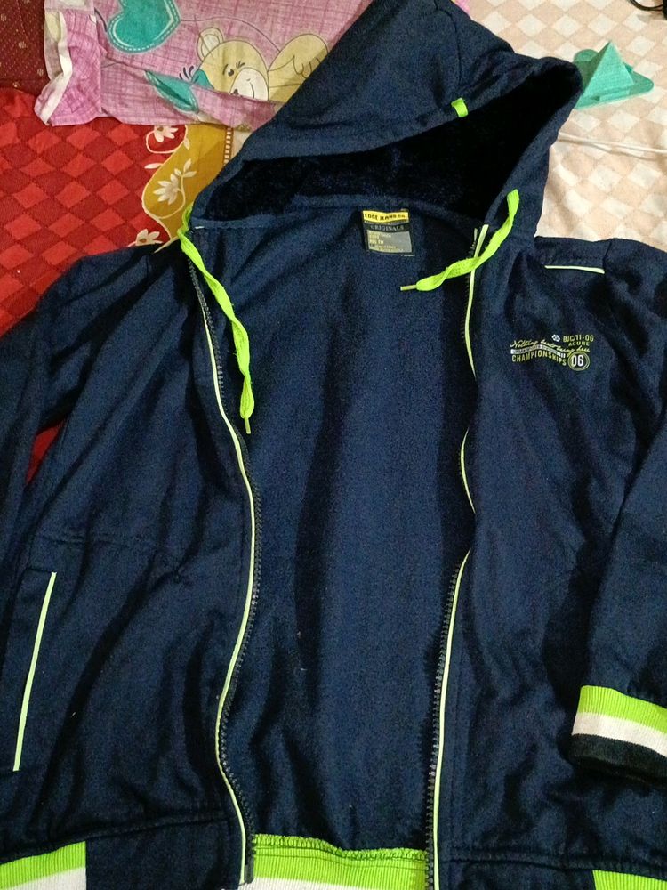 Men Navy Blue Color Jacket