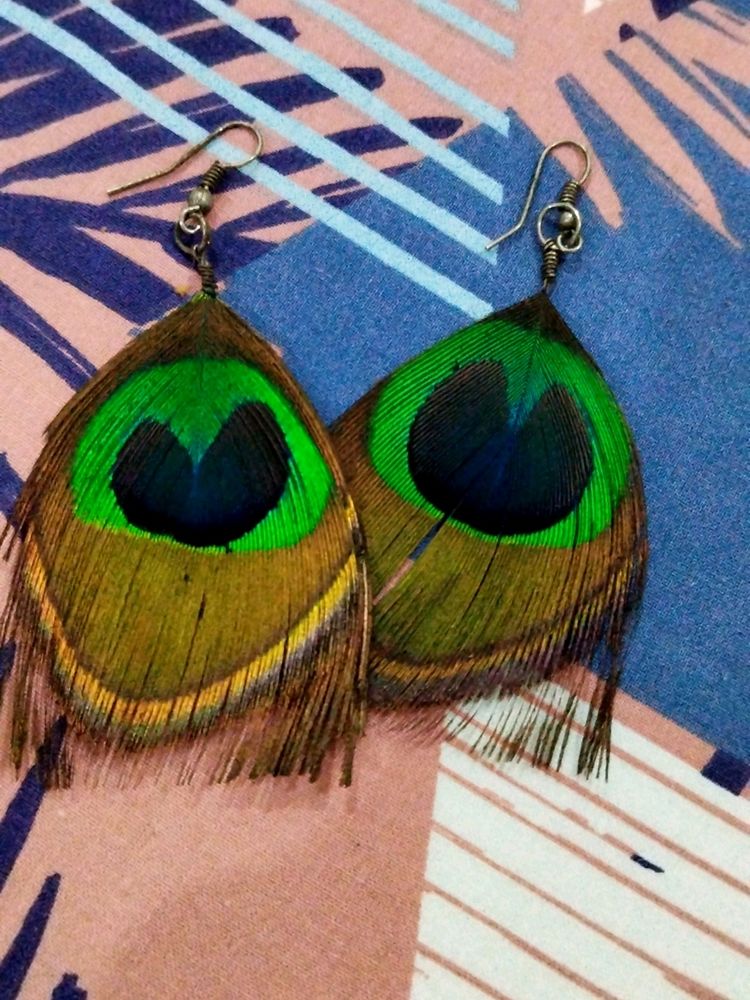 Handmade Peacock Feather Hangings