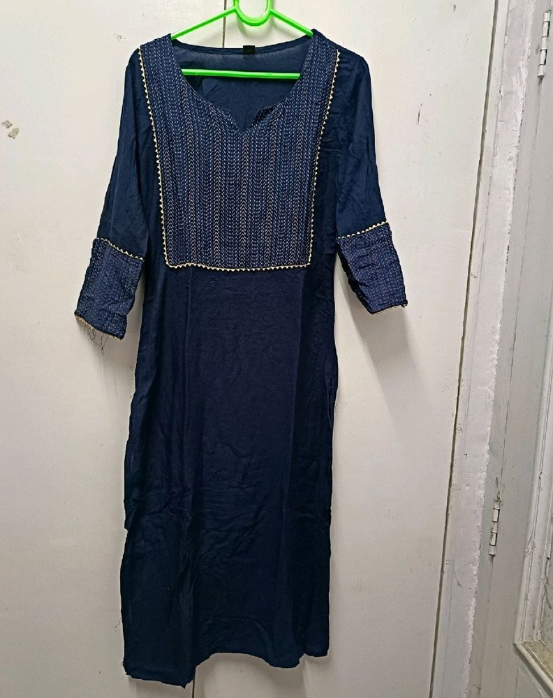 Blue Kurta Pant Dupatta