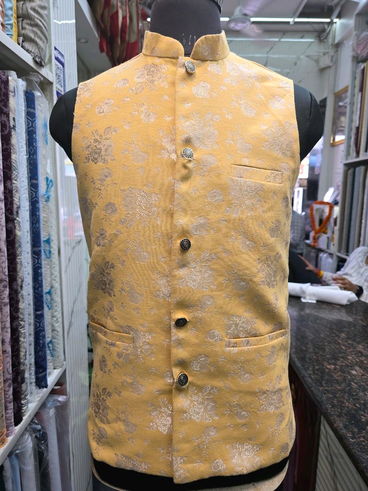 Yellow Ethnic Jacket For Wedding