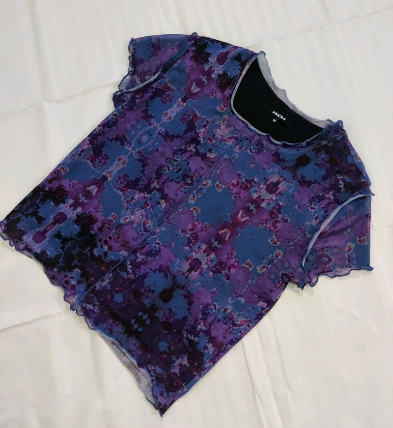 Purple Printed Top For Women