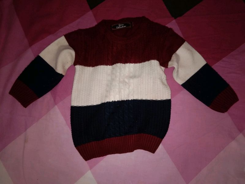 Boy's Soft Wool Sweater For 3years Upto 5years