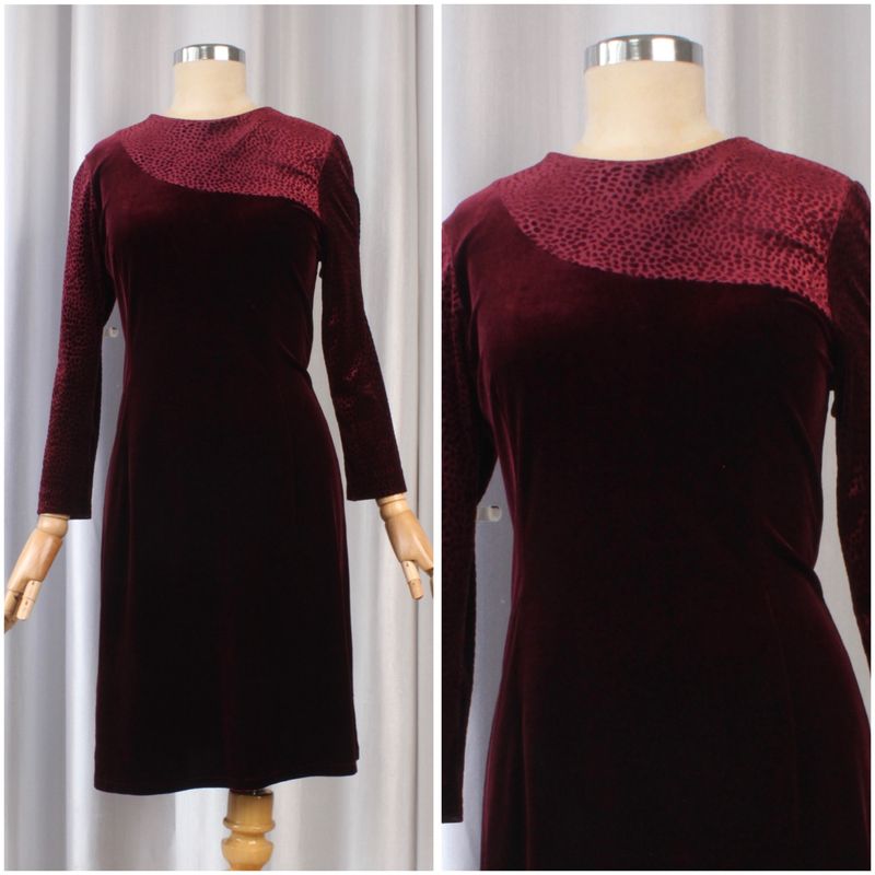 Korean Autumn Velvet Dress