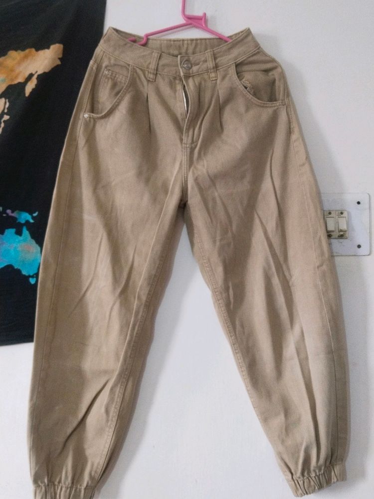 Brown Jeans Joggers