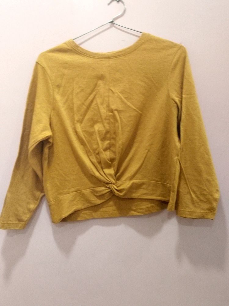 Mustard Knotted Top