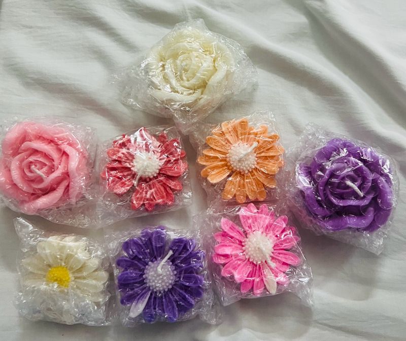 Handmade Floral Wax Candles