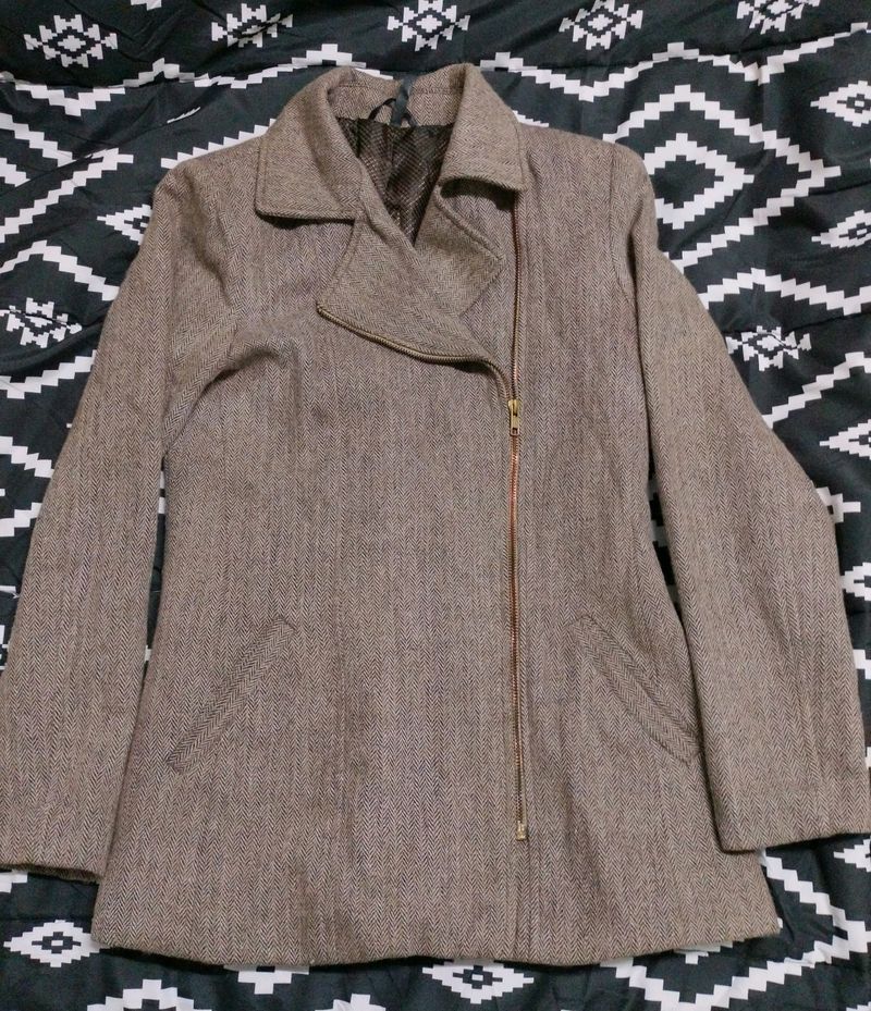 🌸 Women's 🌸 XS Herringbone Pattern Brown Coat